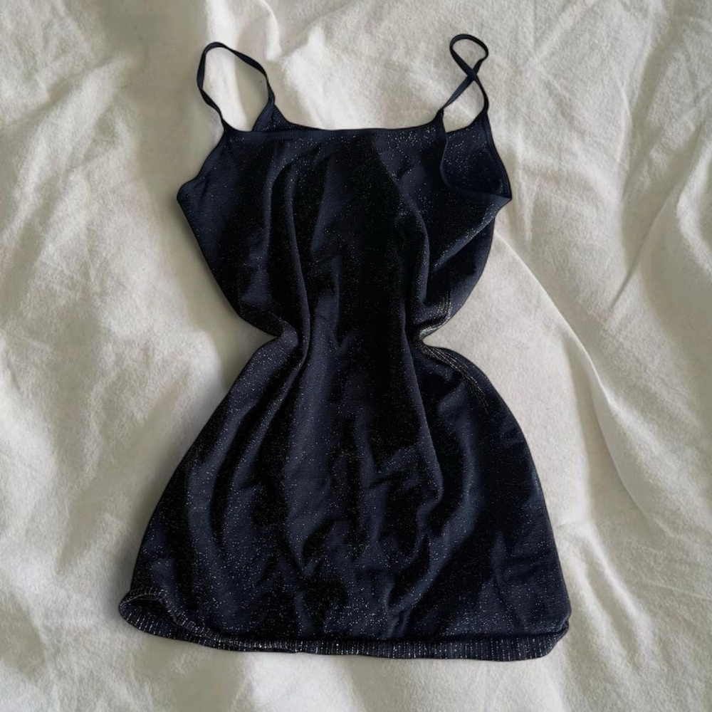 Bisou Bisou Black Glitter Cami - Picture 5 of 6